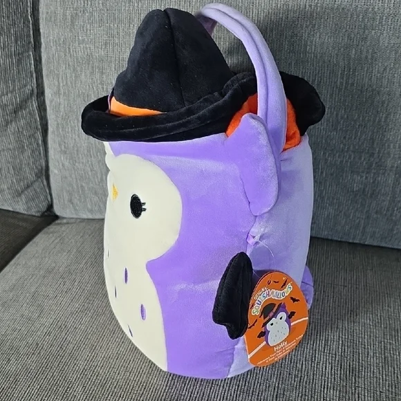 Original Squishmallow Holly, Halloween Treat Pail, New - Picture 12 of 13